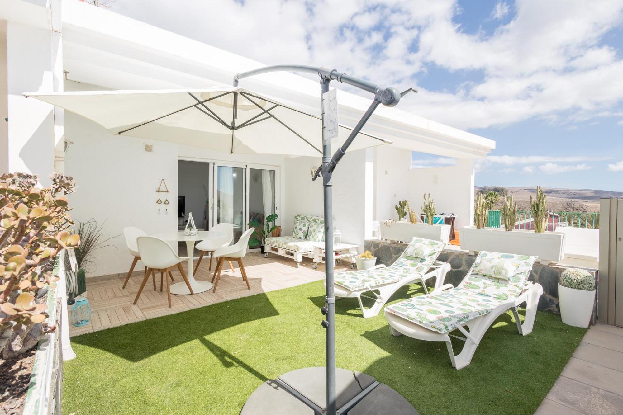 Playa Del Aguila Bungalow Con Terraza Solarium 马斯帕洛马斯 外观 照片