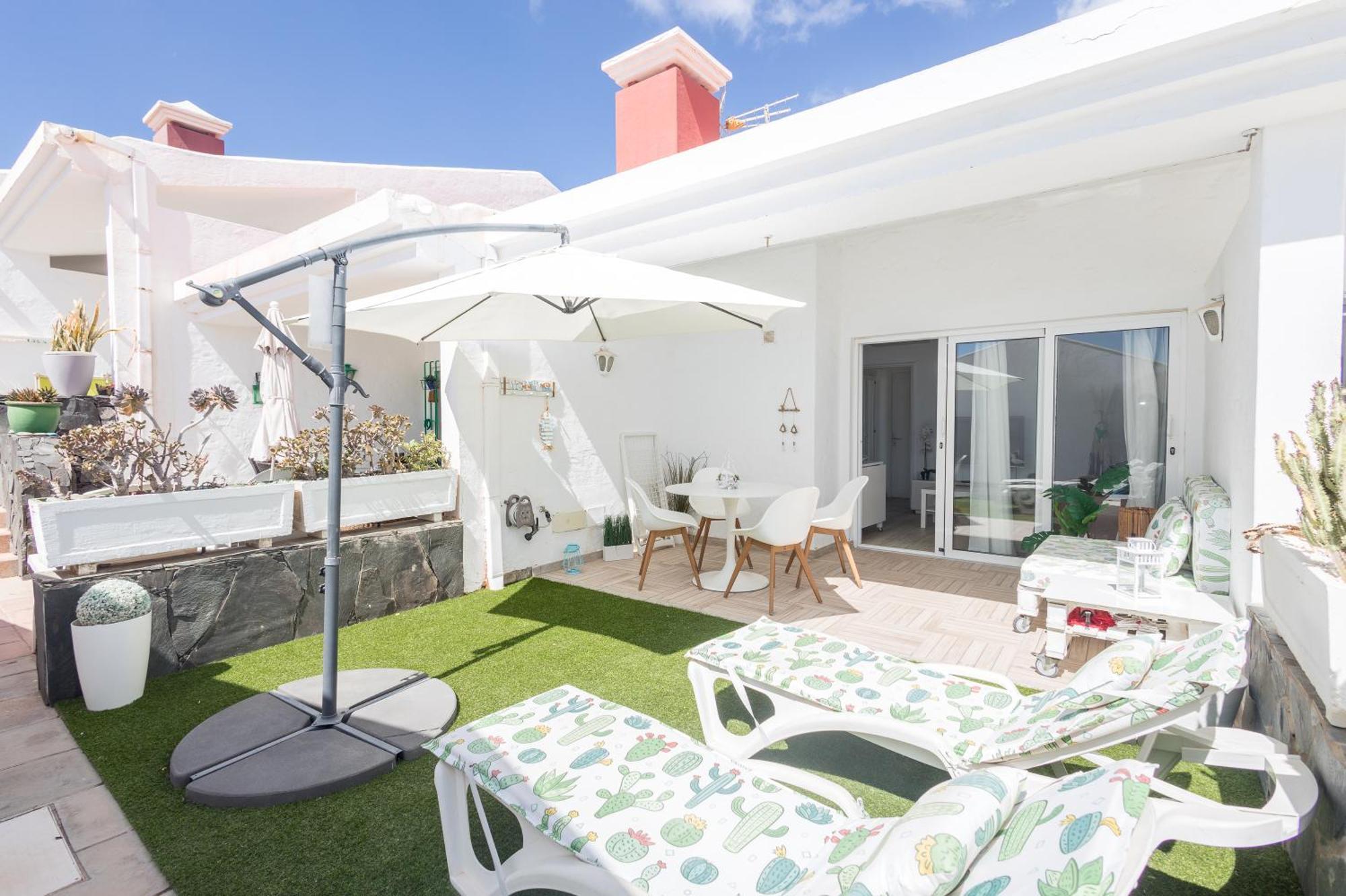 Playa Del Aguila Bungalow Con Terraza Solarium 马斯帕洛马斯 外观 照片