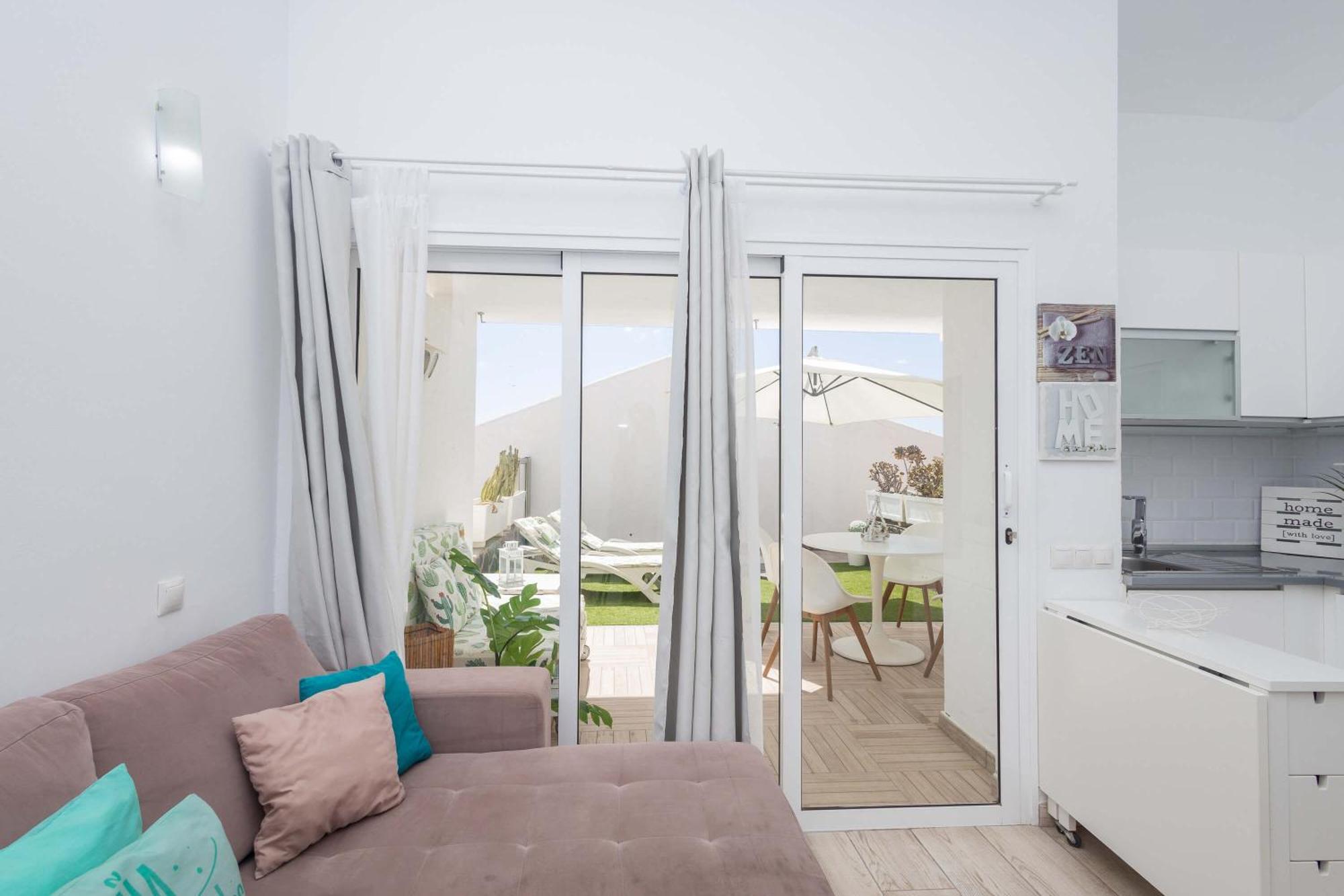 Playa Del Aguila Bungalow Con Terraza Solarium 马斯帕洛马斯 外观 照片
