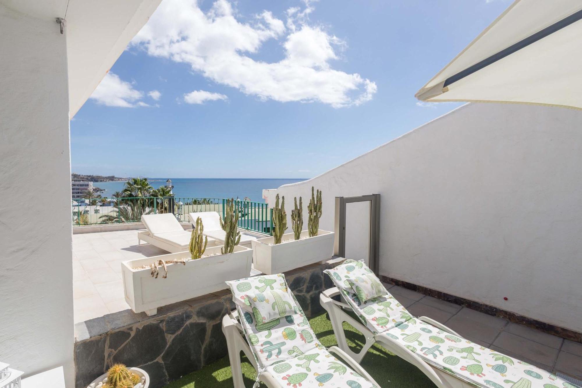 Playa Del Aguila Bungalow Con Terraza Solarium 马斯帕洛马斯 外观 照片