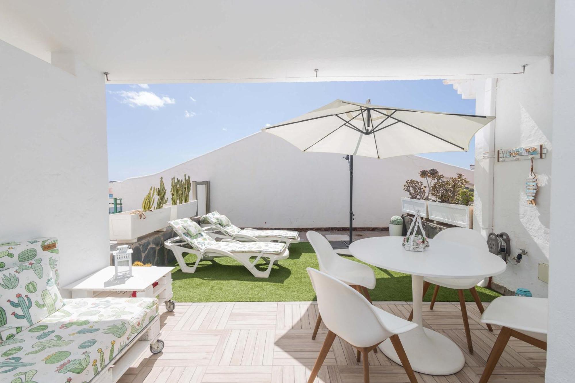 Playa Del Aguila Bungalow Con Terraza Solarium 马斯帕洛马斯 外观 照片